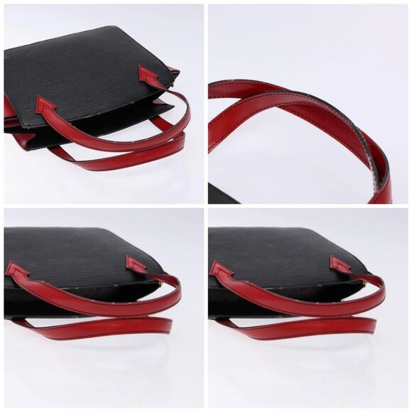 LOUIS VUITTON Epi Bicolor Varenne Hand Bag Black Red M52387 LV Auth 138674 - Picture 16 of 16